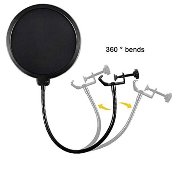 Microphone Pop Filter Mask Shield vocal recording podcast accessory voice sound - Picture 6 of 12